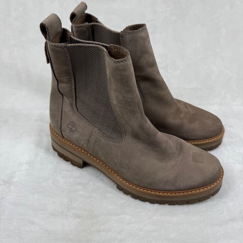 Timberland Courmayeur Valley Chelsea Boots‎ Taupe Leather A1RRK Womens 9